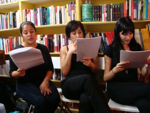 Katherine Leyva, Patricia Becker y Laura Spalding.